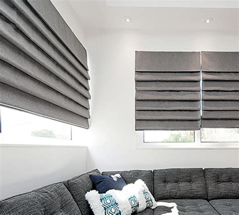 Luxurious Roman shades ad style and texture